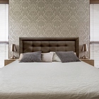 Cabeceira Painel Queen Veneza Luxor 10 Suede Liso Marrom 160