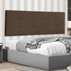 Cabeceira Painel Solteiro 0,90m Berlim Suede Marrom Dal Poz E