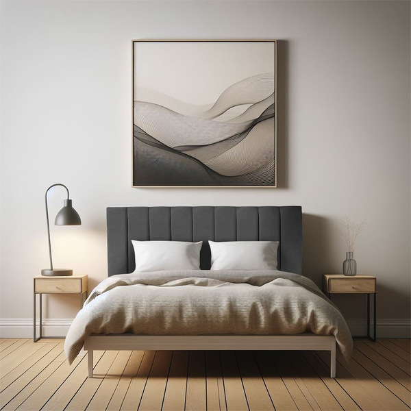 Cabeceira Painel Solteiro 0,90m Londres Veludo Cinza Dal Poz