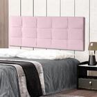 Cabeceira Painel Solteiro 0,90m Roma Suede Rosa Bebê Dal Poz