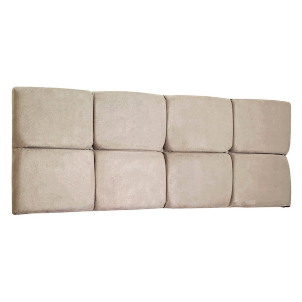 Cabeceira Painel Solteiro 0 90m Nina Suede Bege - Pallazio