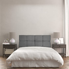 Cabeceira Painel Solteiro 0 90m Nina Suede Grafite - Pallazio