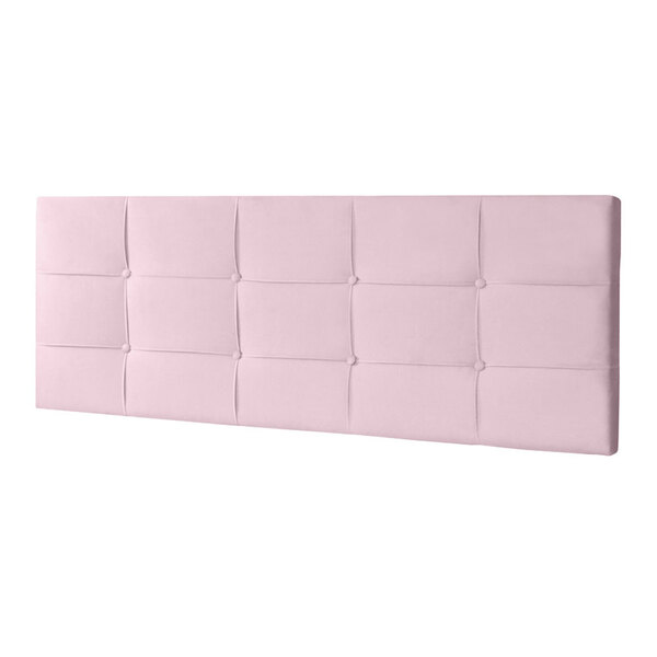 Cabeceira Painel Solteiro 0 90m Roma Suede Rosa Bebê - Pallaz