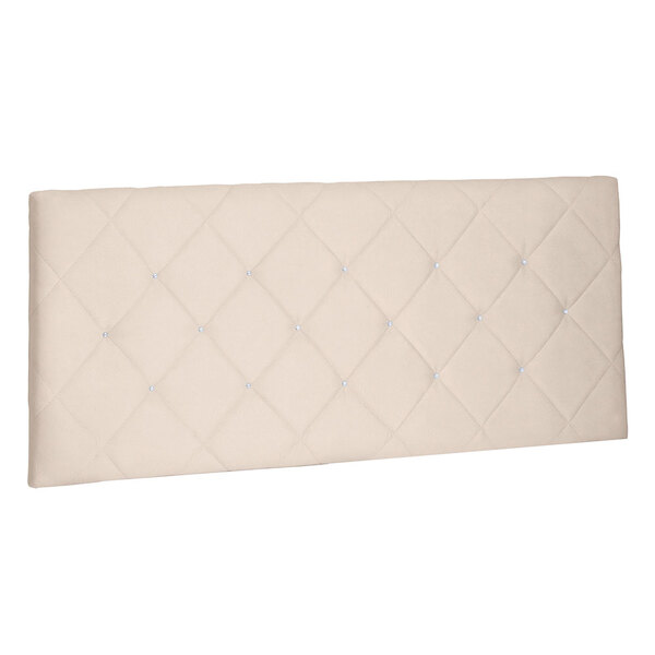 Cabeceira Painel Solteiro 0 90m Tânia Suede Bege - Pallazio