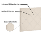 Cabeceira Painel Solteiro 0 90m Tânia Suede - Pallazio - Bege