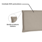 Cabeceira Painel Solteiro 0 90m Veneza Suede - Pallazio - Bege