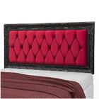 Cabeceira Painel Solteiro Liverpool 100cm Vermelho E Preto