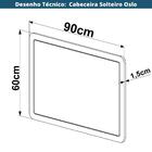 Cabeceira Painel Solteiro Oslo Artesano 90 Cm (largura) Mdp H