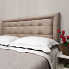 Cabeceira Painel Solteiro Veneza Luxor 10 Linho Bege 90 X 60