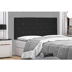 Cabeceira Painel Tânia Para Cama Box Casal 140 Cm Suede Preto