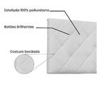 Cabeceira Painel Tânia Solteiro 90cm Corino Branco