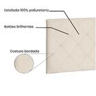 Cabeceira Painel Tânia Solteiro 90cm Suede Bege