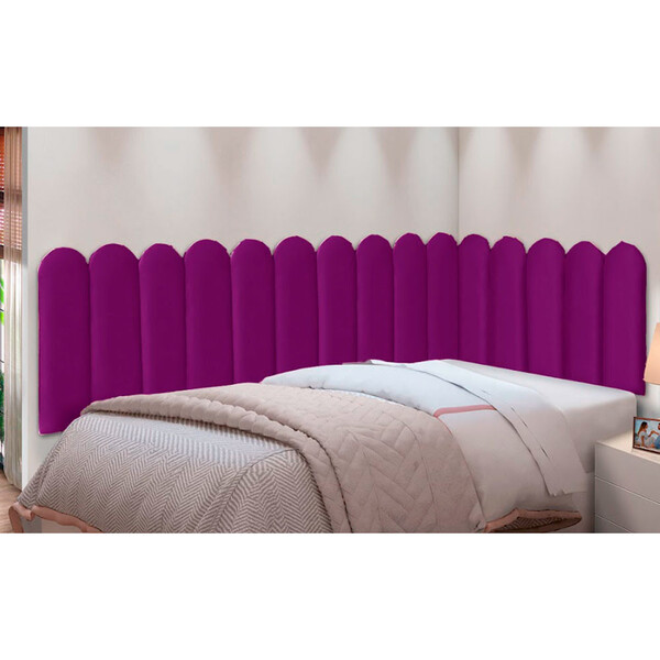 Cabeceira Painel Texas Modulado Veludo Cama Casal 140cm Speci