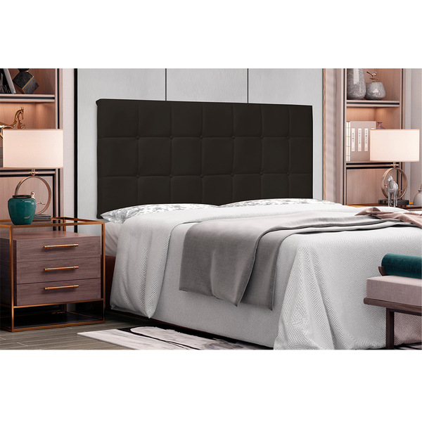 Cabeceira Painel Verona Para Cama Box King 195 Cm Corino Marr