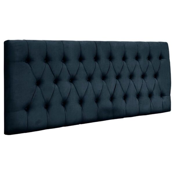 Cabeceira Painel Viùva 120 Cm Imperatriz Suede Azul Marinho