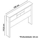 Cabeceira Para Box Casal 140cm Com Nichos 131 Tebar