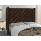 Cabeceira Para Cama Box 140 Cm Lisboa Veludo Marrom - Nexta C