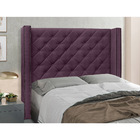 Cabeceira Para Cama Box 160 Cm Lisboa Veludo Violeta - Nexta