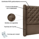 Cabeceira Para Cama Box 90 Cm Lisboa Suede Marrom Claro - Nex