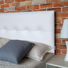 Cabeceira Para Cama Box Botone Almofadada Corino Branco Paine