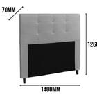 Cabeceira Para Cama Box Casal 1,40cm Linho Bege