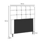 Cabeceira Para Cama Box Casal 1,40cm Suede Preto