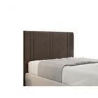 Cabeceira Para Cama Box Casal 1,40cm Veludo Marrom