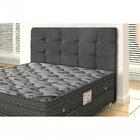 Cabeceira Para Cama Box Casal 1400mm Suede Cinza Escuro