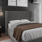 Cabeceira Para Cama Box Casal 140 Cm Beatriz Linho Cinza I02