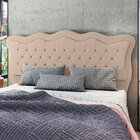 Cabeceira Para Cama Box Casal 140 Cm Eliza Linho Bege I02 - D