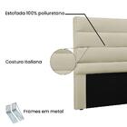 Cabeceira Para Cama Box Casal 140cm Corino Bege
