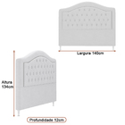 Cabeceira Para Cama Box Casal 140cm Domo Veludo Preto - Salla