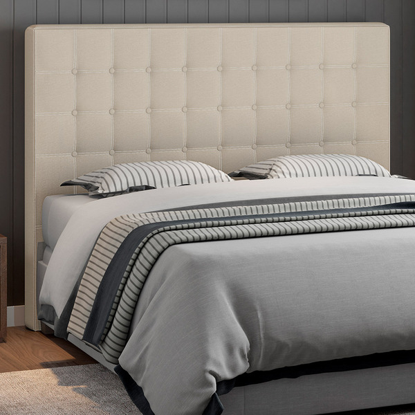 Cabeceira Para Cama Box Casal 140cm Libia Linho Off White - S