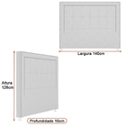 Cabeceira Para Cama Box Casal 140cm Wellbe Linho Cinza - Sall