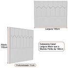 Cabeceira Para Cama Box Casal 145cm Stan Linho Bege Com Off W