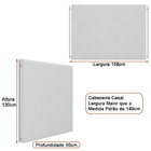 Cabeceira Para Cama Box Casal 158cm Almeria Bouclé Suave Bege