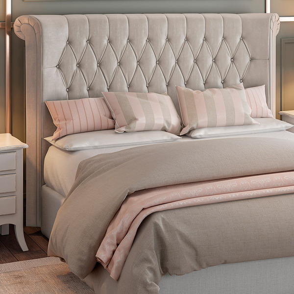 Cabeceira Para Cama Box Casal 182cm Sophy Factor Off White -