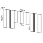 Cabeceira Para Cama Box Casal 300cm Estofado Liso Dalla D01 F