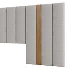 Cabeceira Para Cama Box Casal 300cm Estofado Liso Dalla D01 F