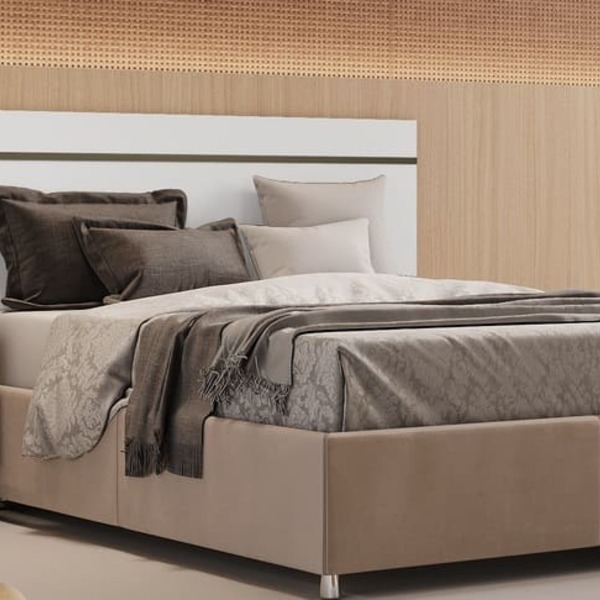 Cabeceira Para Cama Box Casal Com 1 Mesa De Cabeceira - Prime