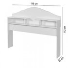 Cabeceira Para Cama Box Casal Com 2 Nichos Evelyn  Branco