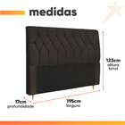 Cabeceira Para Cama Box Casal Istambul Dobuê 1.40m Chocolate