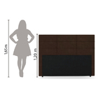Cabeceira Para Cama Box Casal Malu 1.40m Marrom Suede