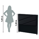 Cabeceira Para Cama Box Casal Oxford 1,42m Preto Probel