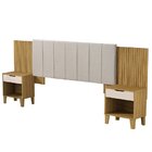 Cabeceira Para Cama Box Casal/queen Elena Nature / Off White