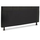 Cabeceira Para Cama Box Casal Queen Franca 160cm Corino Preto