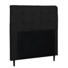 Cabeceira Para Cama Box King 1,93cm Suede Preto