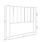 Cabeceira Para Cama Box King 193 Cm Rania Corino Branco I02 -