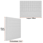 Cabeceira Para Cama Box King 195cm Libia Linho Off White - Sa
