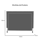 Cabeceira Para Cama Box Quarto Casal 140cm Viviane Suede - Es